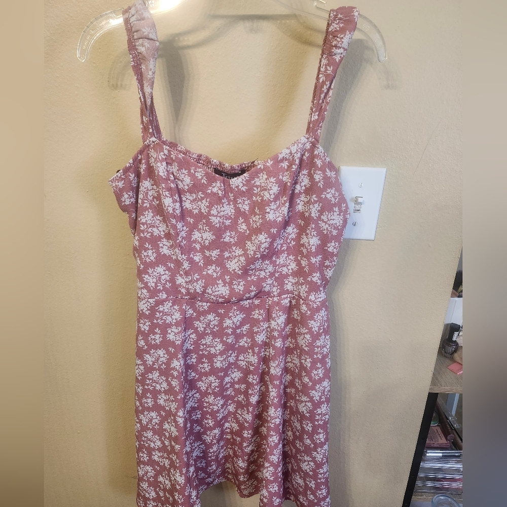 Trixxi Pink Dress with White Floral Pattern